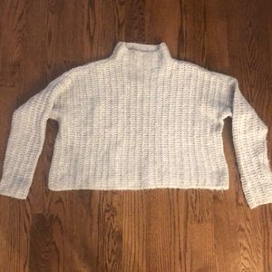 Aerie Grey Mock Neck Sweater